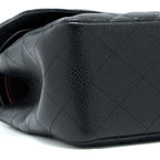 CHANEL JUMBO CLASSIC DOUBLE FLAP BAG CAVIAR BLACK GHW
