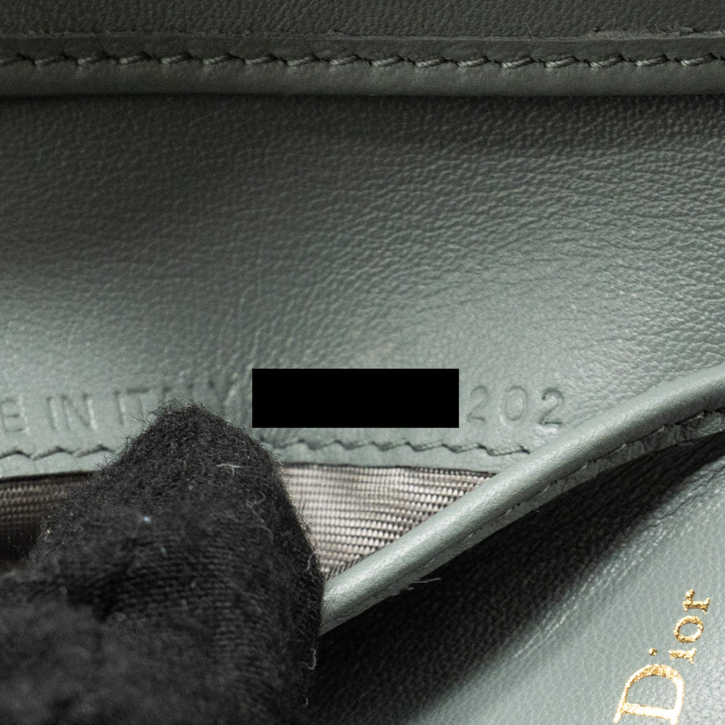 DIOR SADDLE LOTUS WALLET GREY OBLIQUE JACQUARD GHW
