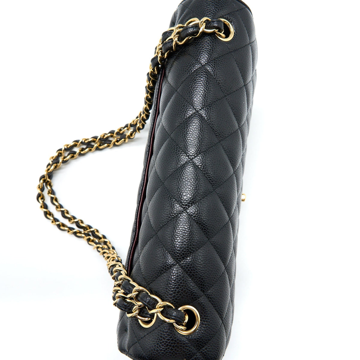 CHANEL JUMBO CLASSIC DOUBLE FLAP BAG CAVIAR BLACK GHW