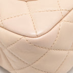 CHANEL PEARL CRUSH MINI RECTANGULAR FLAP BAG LAMBSKIN LIGHT PINK GHW (MICROCHIP)