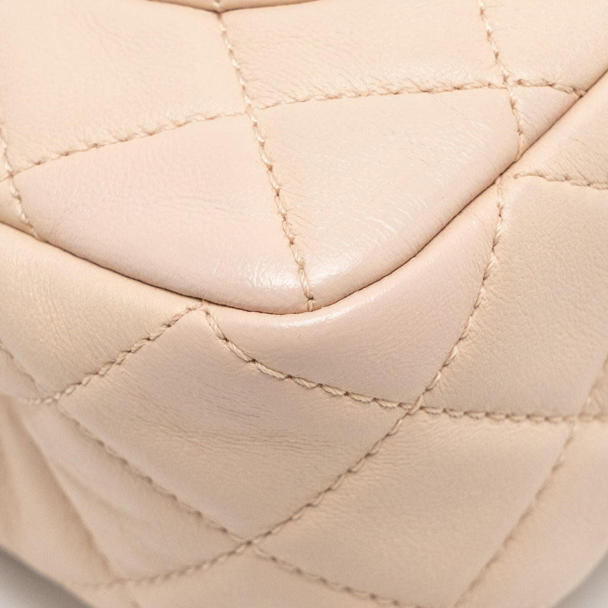 CHANEL PEARL CRUSH MINI RECTANGULAR FLAP BAG LAMBSKIN LIGHT PINK GHW (MICROCHIP)