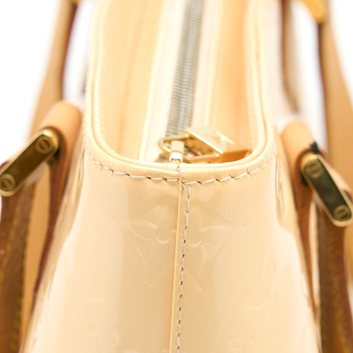 LOUIS VUITTON VINTAGE HUSTON TOTE VERNIS BEIGE GHW