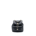 CHANEL 23C DUMA MINI BACKPACK CALFSKIN BLACK LGHW (MICROCHIP)