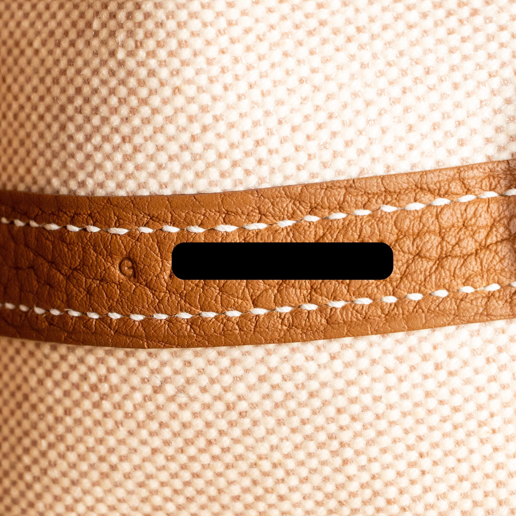 Hermes neo garden party 23 canvas/negonda ecru-beige/gold SHW