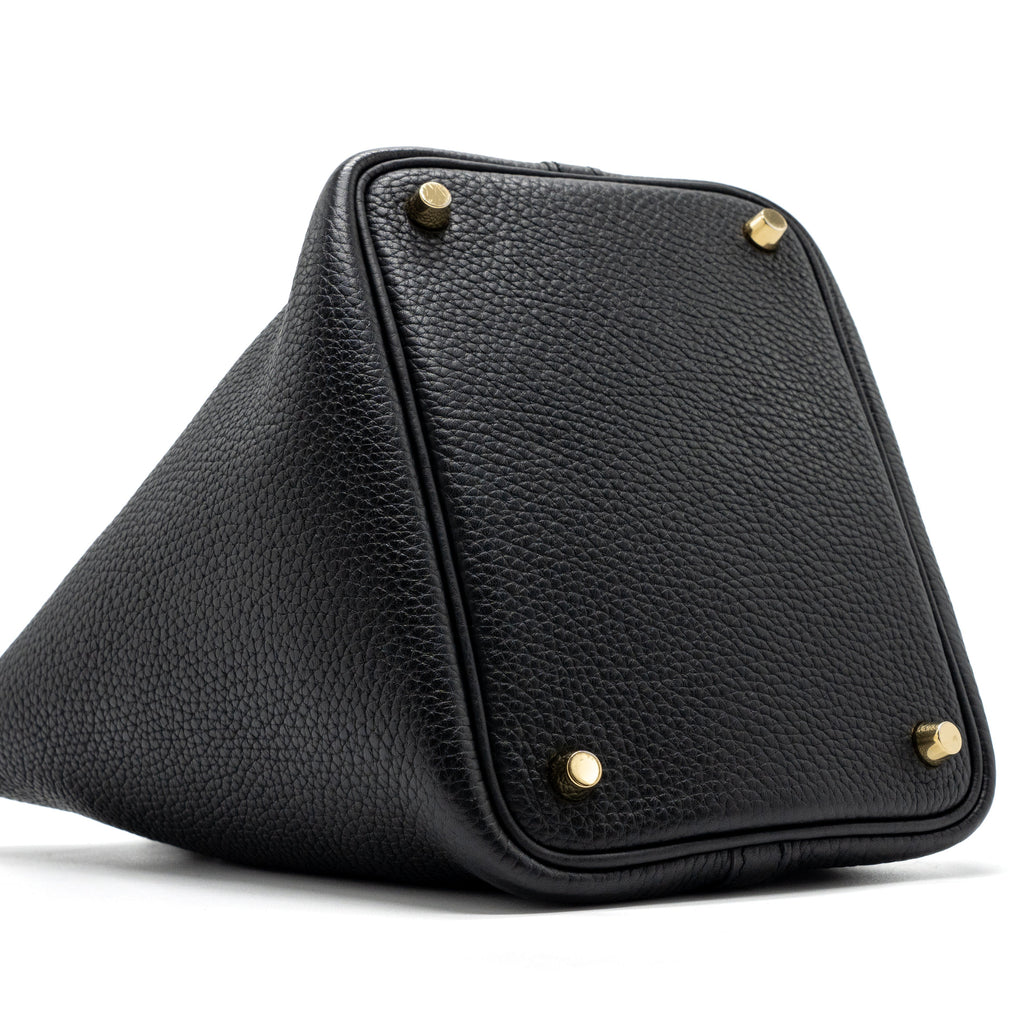 Hermes picotin 18 lock bag clemence black GHW