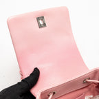 Chanel CC Flap Drawstring Backpack Caviar Gradient Pink SHW (Microchip)