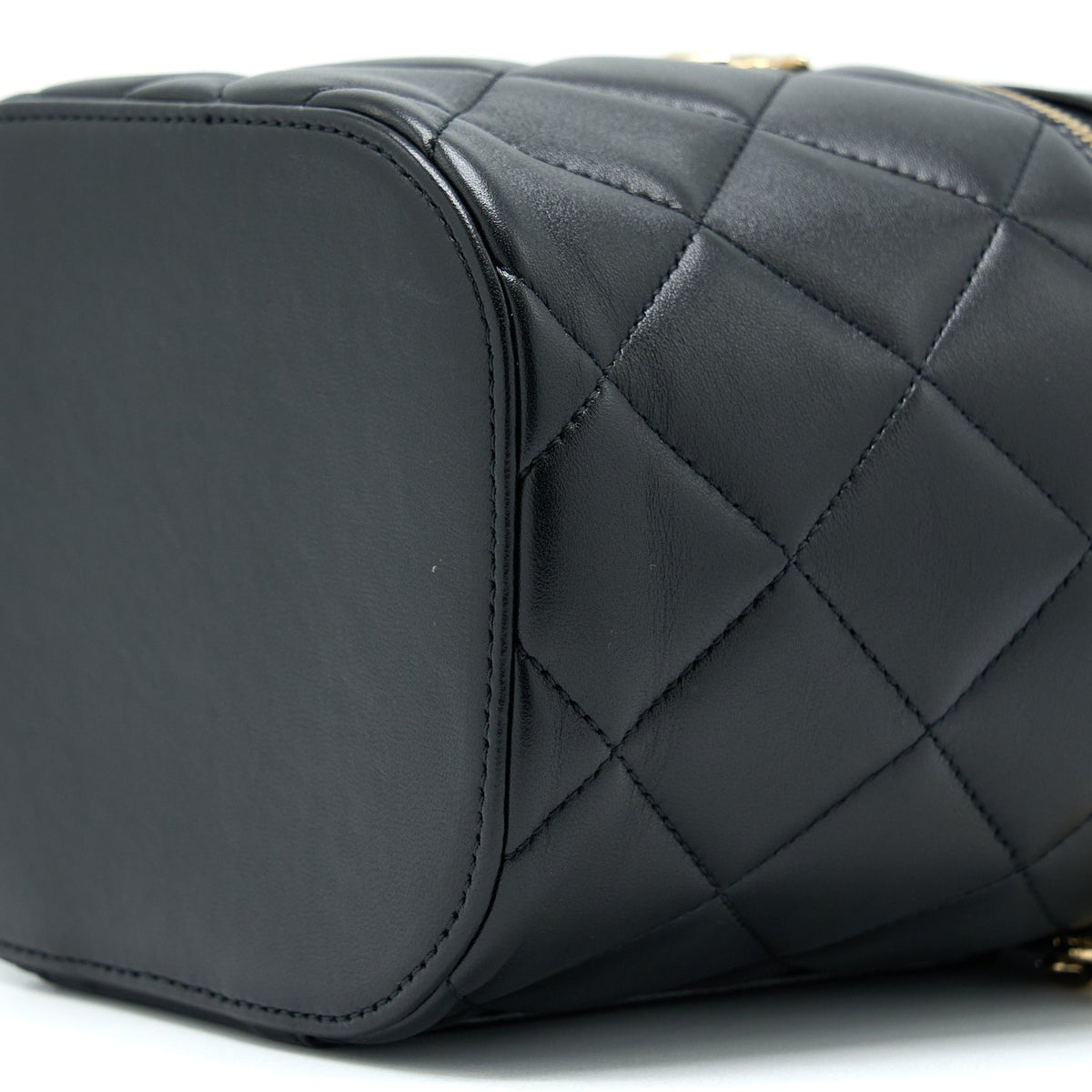 CHANEL TRENDY VANITY CASE LAMBSKIN BLACK LGHW (MICROCHIP)