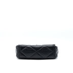 CHANEL MEDIUM 19 BAG GOATSKIN BLACK MULTICOLOUR HARDWARE (MICROCHIP)