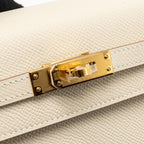 Hermes Kelly 25 Epsom Craie GHW