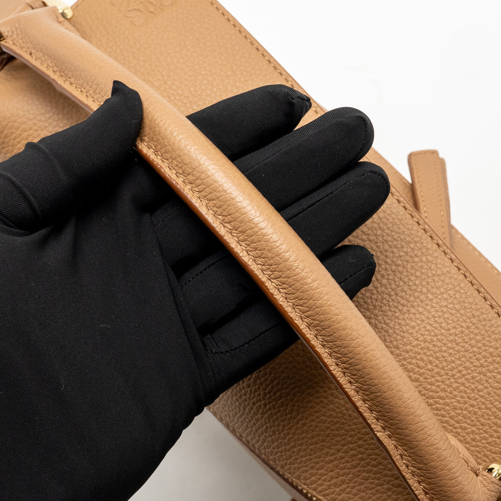 Loewe small puzzle edge bag calfskin toffee GHW
