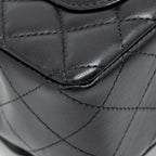 CHANEL MINI RECTANGULAR FLAP BAG LAMBSKIN BLACK LGHW (MICROCHIP)