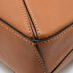 LOEWE NANO PUZZLE BAG CALFSKIN BROWN SHW