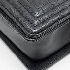 CHANEL SMALL BOY BAG CAVIAR BLACK GHW