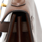 HERMES VINTAGE KELLY 28 SELLIER EPSOM BROWN GHW