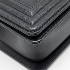 CHANEL SMALL BOY BAG CAVIAR BLACK GHW