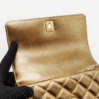 Chanel small coco handle caviar metallic gold GHW
