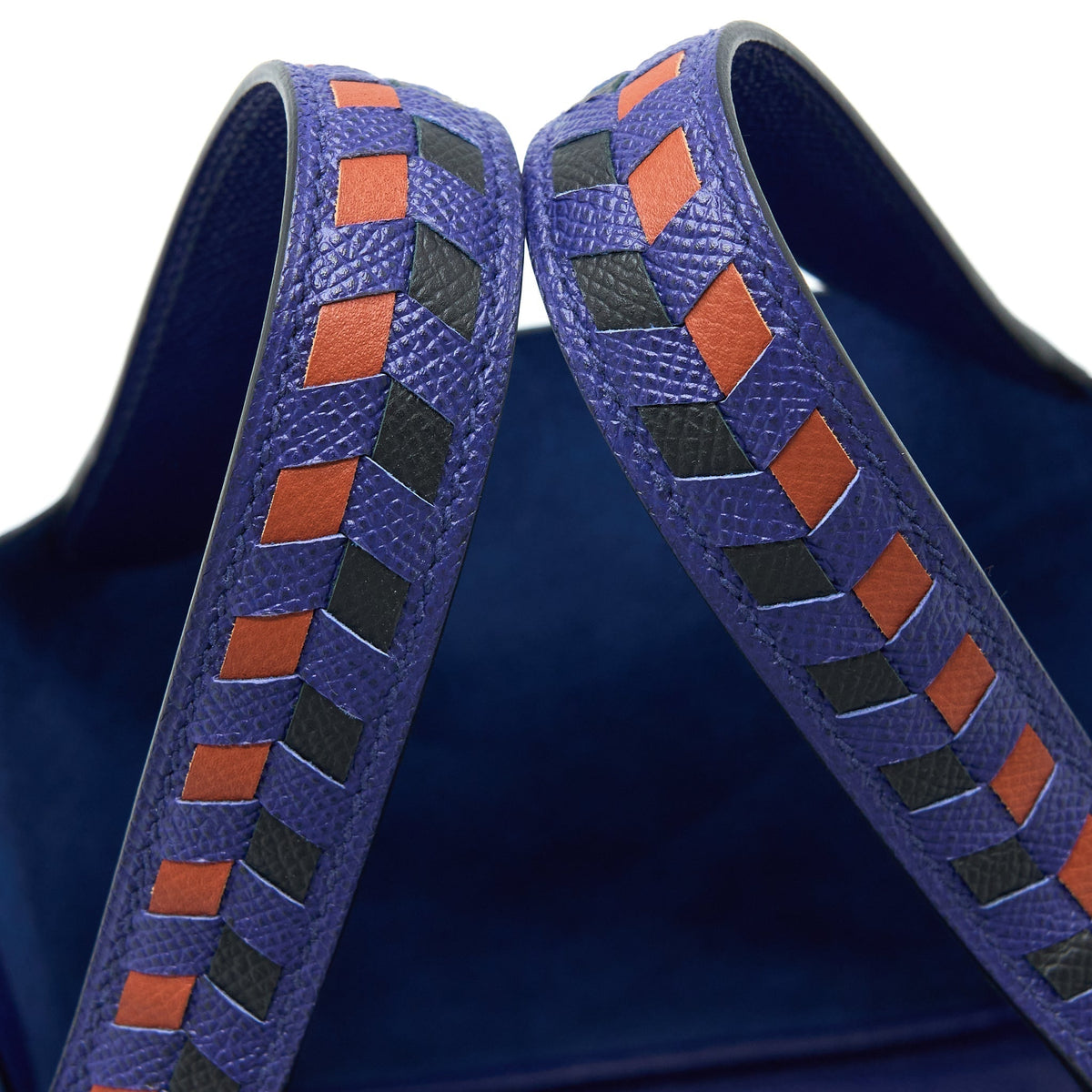HERMES PICOTIN 18 LOCK BAG EPSOM BLUE ENCRE/BRIQUE/NOIR SHW