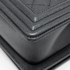 CHANEL SMALL BOY BAG CAVIAR BLACK GHW