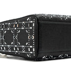 DIOR MINI LADY DIOR SATIN CRYSTAL BLACK SHW