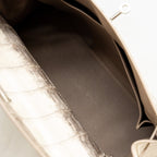 HERMES KELLY 32 CROCODILE NILOTICUS HIMALAYA BLANC SHW