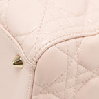 DIOR MEDIUM LADY DIOR LAMBSKIN LIGHT PINK LGHW