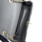 CHANEL 22A MINI RECTANGULAR FLAP BAG LAMBSKIN GREY LGHW (MICROCHIP).