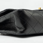 CHANEL MEDIUM CLASSIC DOUBLE FLAP BAG LAMBSKIN BLACK GHW