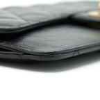 CHANEL REISSUE ZIPPY POUCH QUILTED CALFSKIN BLACK RUTHENIUM GHW