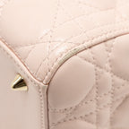 DIOR MEDIUM LADY DIOR LAMBSKIN LIGHT PINK LGHW