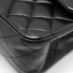 CHANEL MEDIUM CLASSIC DOUBLE FLAP BAG LAMBSKIN BLACK GHW