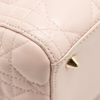 DIOR MEDIUM LADY DIOR LAMBSKIN LIGHT PINK LGHW