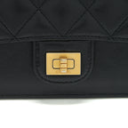 CHANEL REISSUE ZIPPY POUCH QUILTED CALFSKIN BLACK RUTHENIUM GHW