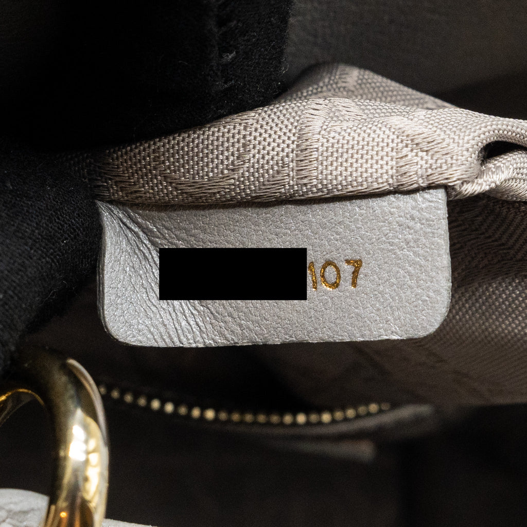 DIOR MINI LADY DIOR LAMBSKIN GREY LGHW