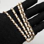 CHANEL CC LOGO CHAINS WITH CHARM VANITY CALFSKIN WHITE LGHW