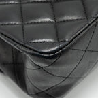 CHANEL MEDIUM CLASSIC DOUBLE FLAP BAG LAMBSKIN BLACK GHW