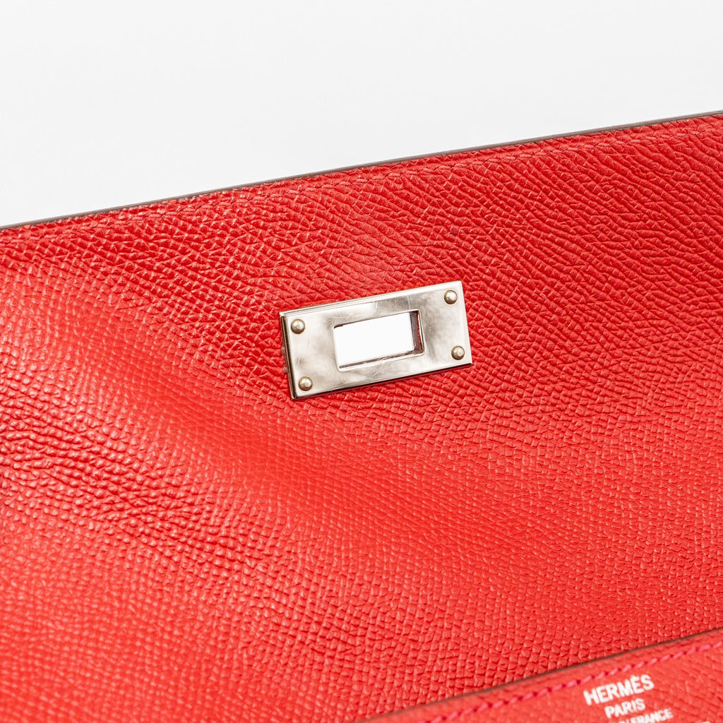 Hermes Kelly 28 Epsom Q5 Rouge Casaque SHW