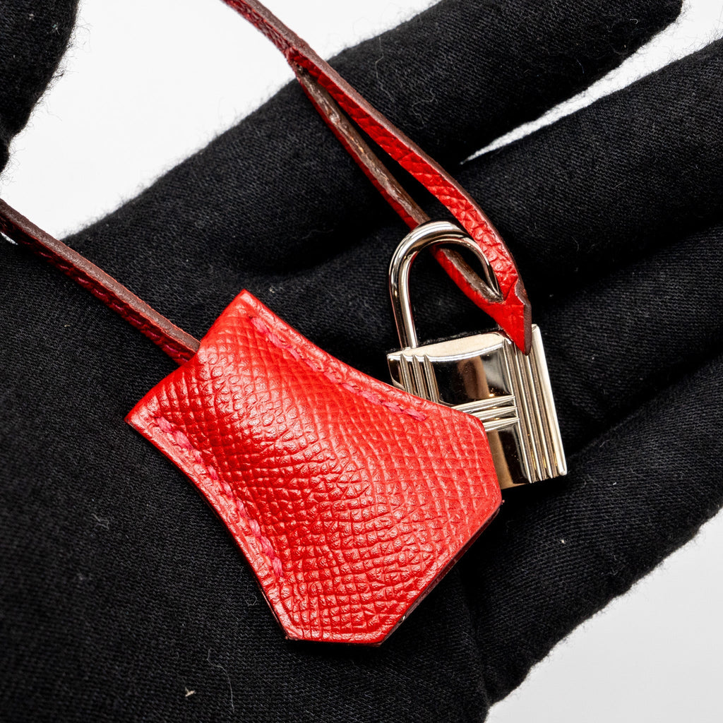 Hermes Kelly 28 Epsom Q5 Rouge Casaque SHW