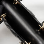 DIOR SMALL LADY DIOR LAMBSKIN BLACK LGHW