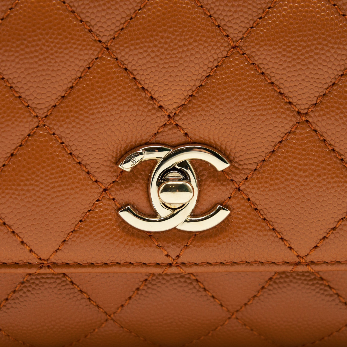 CHANEL EXTRA MINI COCO HANDLE CAVIAR CARAMEL GHW
