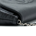 CHANEL HALF MOON WALLET ON CHAIN CAVIAR BLACK SHW