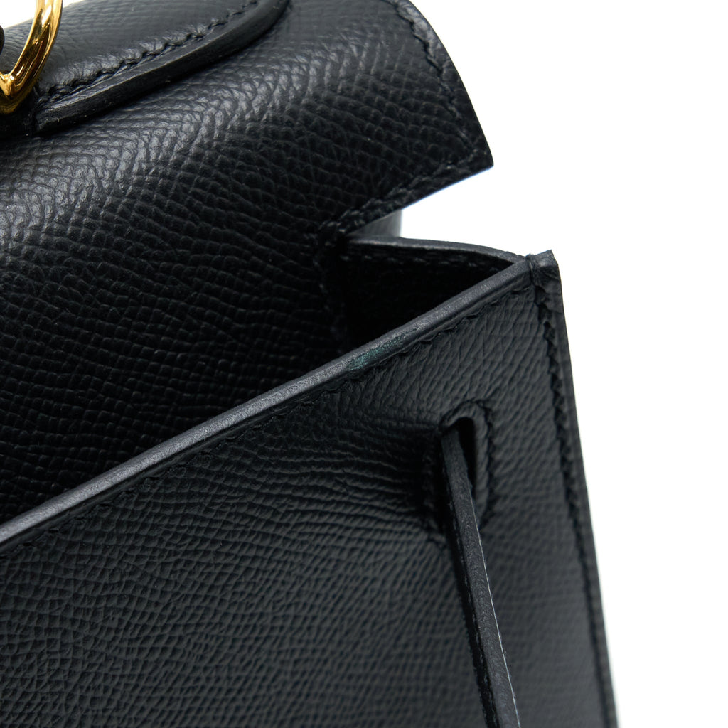 HERMES KELLY 28 EPSOM BLACK GHW