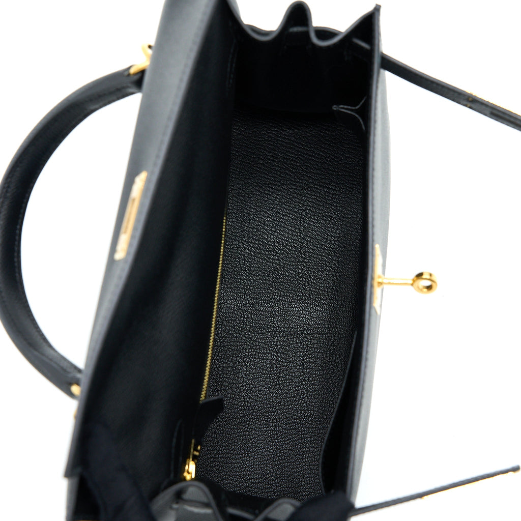 HERMES KELLY 28 EPSOM BLACK GHW