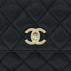 CHANEL SMALL COCO HANDLE CAVIAR BLACK LGHW (MICROCHIP)