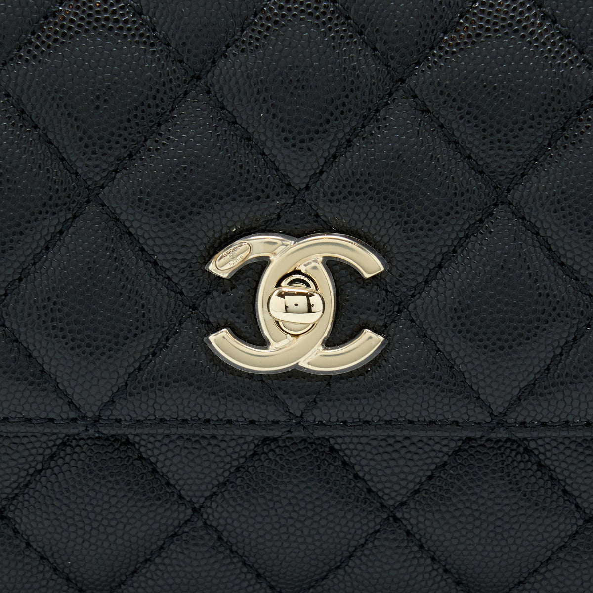 CHANEL SMALL COCO HANDLE CAVIAR BLACK LGHW (MICROCHIP)