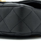 CHANEL 23P MINI COCO LOVE FLAP BAG CAVIAR BLACK GHW (MICROCHIP)