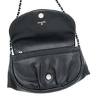CHANEL HALF MOON WALLET ON CHAIN CAVIAR BLACK SHW