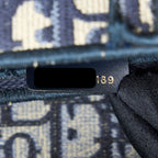 DIOR SADDLE BAG BLUE OBLIQUE EMBROIDERY GHW