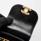 CHANEL 23K MINI SHOPPING TOTE CALFSKIN BLACK GHW(MICROCHIP)