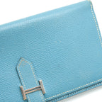 HERMES BEARN LONG WALLET EPSOM BLUE SHW