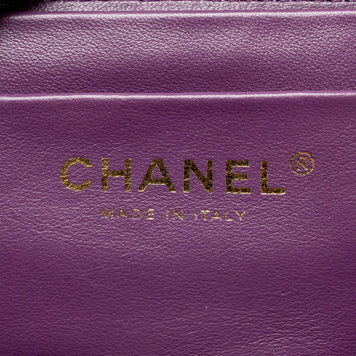 Chanel 22a top handle small vanity case shearling purple GHW (microchip)